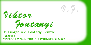 viktor fontanyi business card